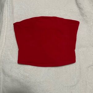 Eclipse Bold Red Cropped Tube Top
